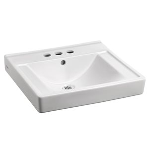American Standard Decorum Wall-Mount EverClean Sink w/ 4-in Centreset in White