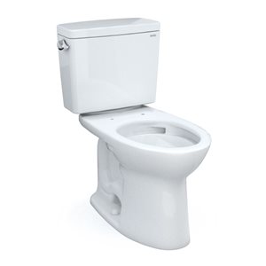 TOTO Drake Cotton White Two-Piece Elongated 1.6 GPF Toilet