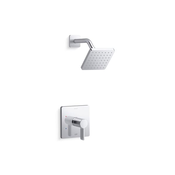 KOHLER Parallel Rite-Temp 2.5 gpm Polished Chrome Shower Trim Kit