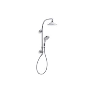 KOHLER HydroRail-R Moxie Flipside Arch Shower Column Kit w/ Rainhead in Polished Chrome