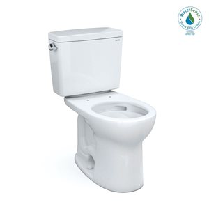 TOTO Drake Cotton White Two-Piece Round 1.28 GPF Universal Height Toilet