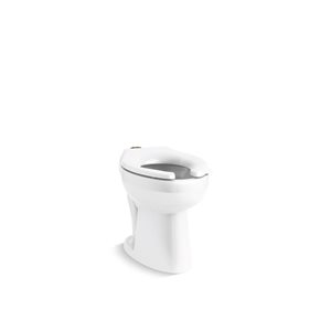 KOHLER Highcliff Ultra Floor-Mount Top Spud Fushometer Toilet Bowl in White
