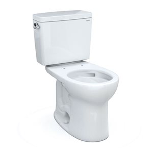 TOTO Drake Cotton White Two-Piece Round 1.6 GPF Universal Height Toilet