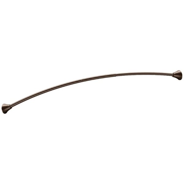 MOEN Old World Bronze Tension Curved Shower Rod