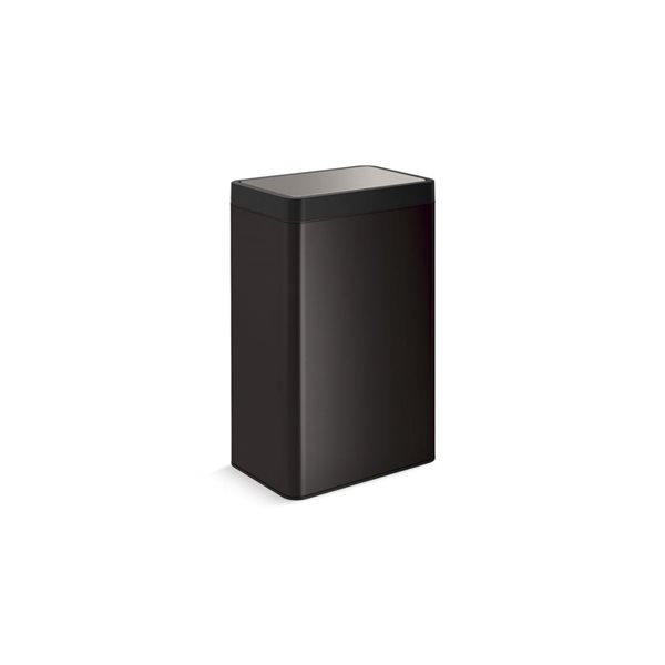 KOHLER 49-L Touchless Trash Can in Black Stainless Steel
