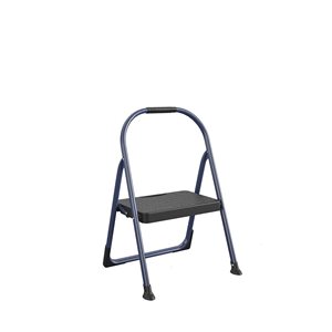 Cosco BIG Step 1-Step Navy Steel Folding Step Stool - 225 lb Weight Capacity