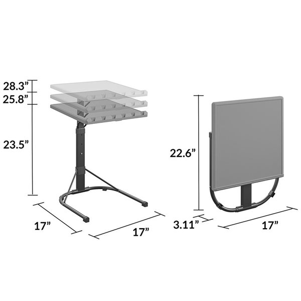 Cosco 17-in W Grey Resin Multifunctional Adjustable Height Folding Activity Table