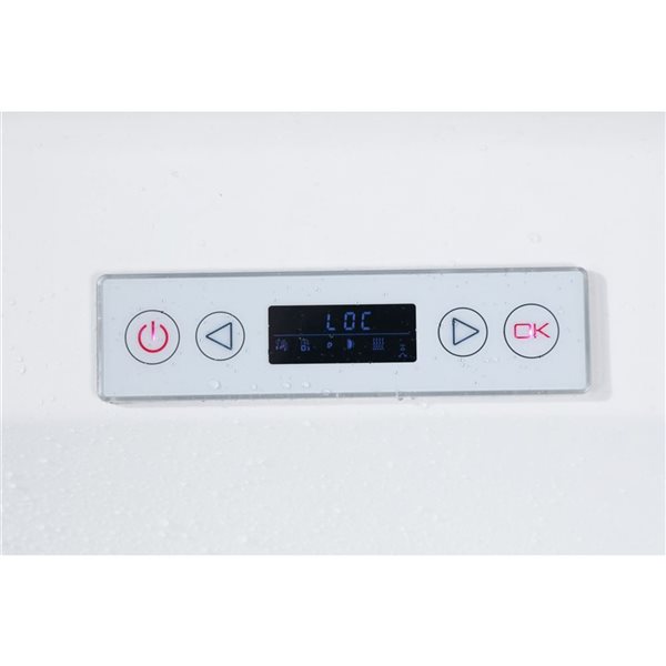 Baignoire jacuzzi autoportante rectangulaire Stella Bouticcelli 60 L. x 32 po l. en acrylique blanc avec drain à droite