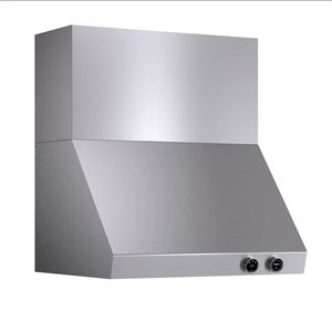 Kucht Pro-Style Wall Mount Range Hood 30-in 900 CFM in Stainless Steel with Digital Controls