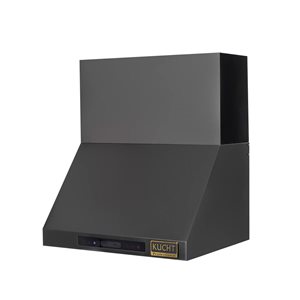 Kucht Pro-Style Wall Mount Range Hood 30-in 900 CFM in Titanium Stainless Steel