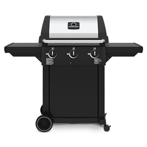 Sterling 3-Burner 40,000 BTU Pedestal Propane Gas Barbecue - Black