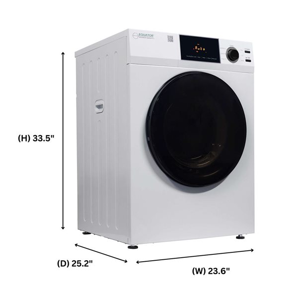 Equator Advanced Appliances 24-in 220 V Vented Sensor Dryer Sanitize 4-ft³ Touch Control Digital - White