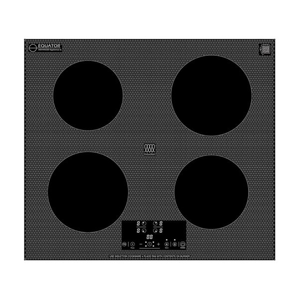Equator Advanced Appliances 24-in Built-In 4-Burner Induction Cooktop w/ Power Boost Keep Warm 240 V/7400 W