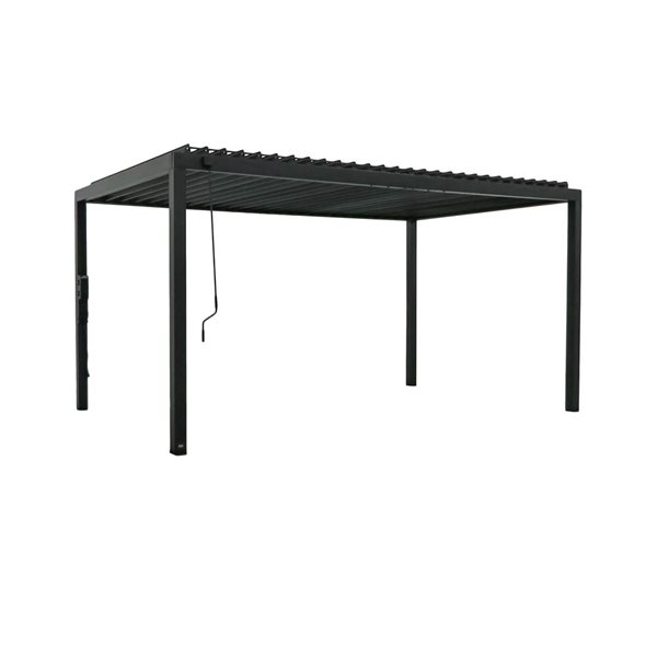 Backyard Discovery Sarasota 16 L x 10-ft W Black Metal Freestanding Louvred Pergola