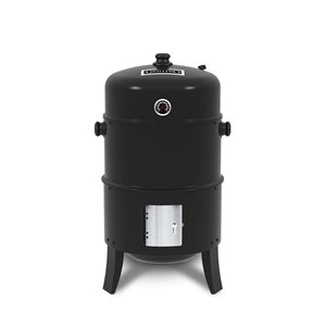 GrillPro 32 H x 16-in W 950-cm² Cooking Area Black Vertical Charcoal Water Smoker