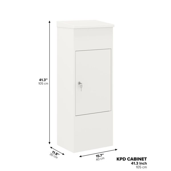 Ceha Canada KPD White 44 H x 36 D x 16-in W Metal Ground Mail Drop Box