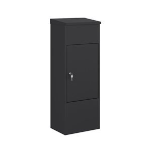 Boîte de dépôt courrier en métal KPD Ceha Office Furniture 44 h. x 12 p. x 18 po l. gris fixé au sol