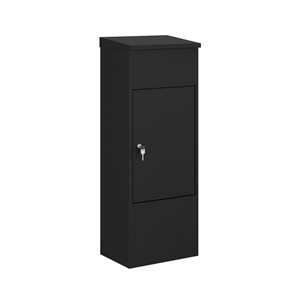 Boîte de dépôt courrier en métal KPD Ceha Office Furniture 44 h. x 36 p. x 16 po l. noir fixé au sol