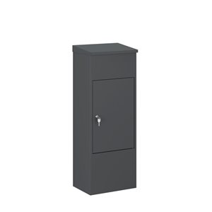 Boîte de dépôt courrier en métal KPD Ceha Office Furniture 44 h. x 36 p. x 16 po l. gris fixé au sol
