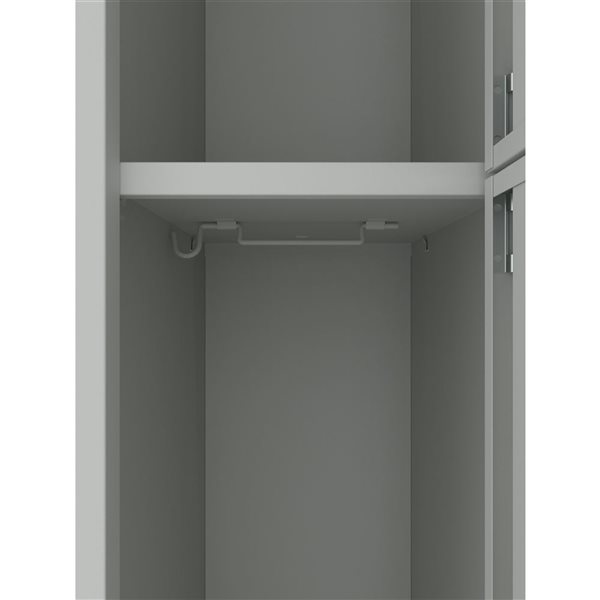 Ceha Canada BDS 12 W x 71 H x 20-in D 2-Tier Light Grey Steel Additional Unit Locker
