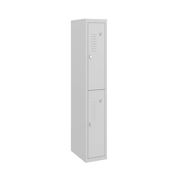 Ceha Canada BDS 12 W x 71 H x 20-in D 2-Tier Light Grey Steel Additional Unit Locker