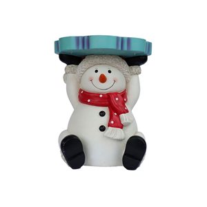 Hi-Line Gift Ltd. 18-in H Lighted Resin Battery Operated Snowman Christmas Decoration Side Table