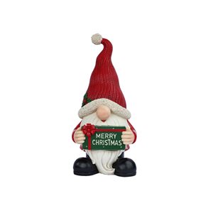 Hi-Line Gift Ltd. 25-in H Resin Battery Operated Merry Christmas Santa Decoration w/ LED Lights Lighted