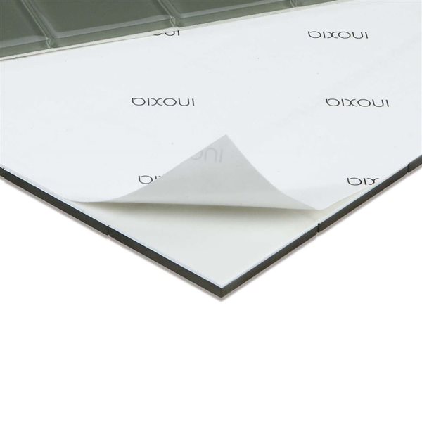 Échantillon de carreau autocollant vert Olive 2x Faster SpeedTiles 4 x 4 po en verre lustré