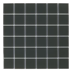 SpeedTiles 2x Faster Cypress 6-Pack Dark Green 12 x 12-in Glossy Glass Peel and Stick Tile