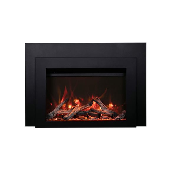 Amantii 44 L x 32-in W Black LED Heater Wall Mount Electric Fireplace w/ Remote
