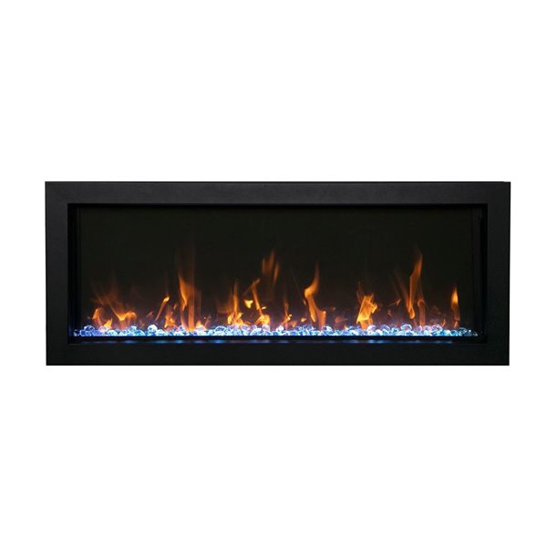Amantii 39.5 L x 21-in W Black LED Heater Wall Mount Electric Fireplace w/ Remote