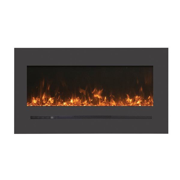Amantii 32 L x 25-in W Black LED Heater Wall Mount Electric Fireplace w/ Remote