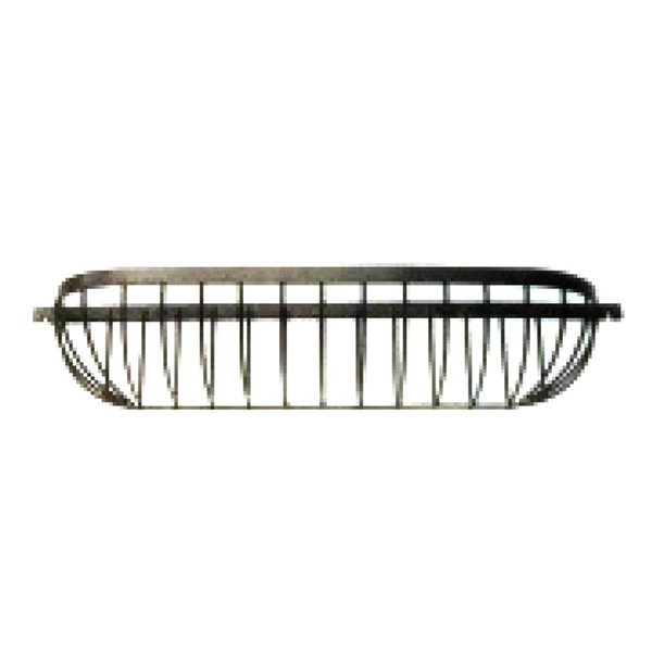 ProYard Décor 36-in Heavy-Duty Wire Window Trough Oval Planter with Coco Liner - Black