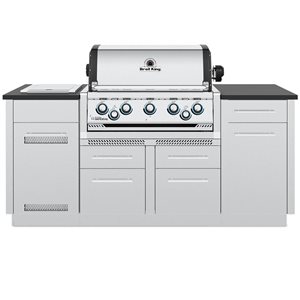 Broil King Imperial S 590i 5-Burner Built-In Island Grill w/ Side Burner and Rear Rotisserie Burner - Natural Gas