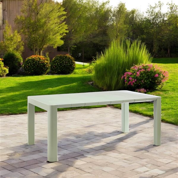 Patioflare 70IN Rectangular Patio Table, Green