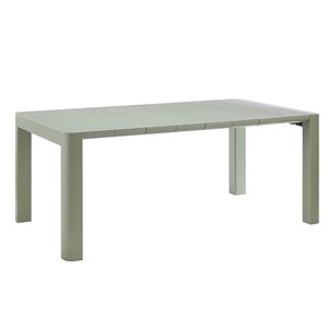 Table de patio rectangulaire Collection Plus Patio Flare 70 l. x 40 L. x 30 po h. en plastique vert pour l'extérieur