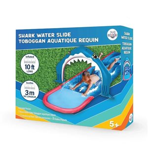 Toboggan aquatique Danaplay de 10 pi L. style requin bleu