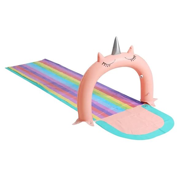 Danaplay 10-ft L Multicolour Pastel Unicorn Waterslide