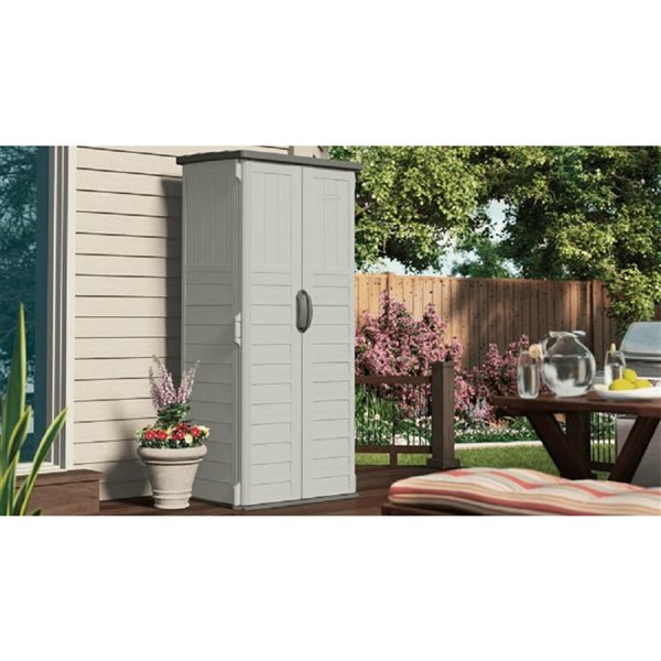 Suncast 2.1 L x 2.8-ft W Off-White Resin Lean-To Vertical Shed