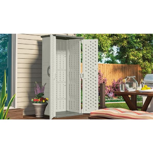 Suncast 2.1 L x 2.8-ft W Off-White Resin Lean-To Vertical Shed