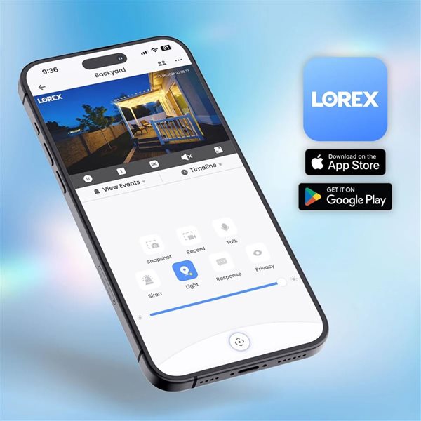 Lorex 2K Wi-Fi Smart Lightbulb Camera SL300-AA RONA