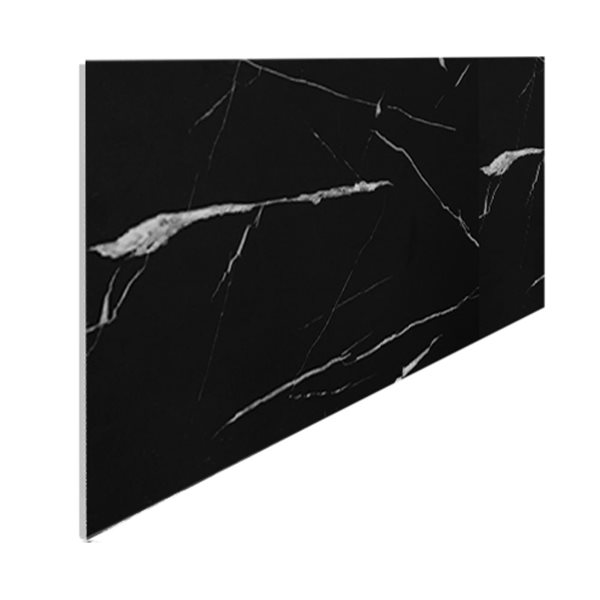 Dundee Deco 2 x 4-ft Black/White PVC UV Marble-Look Wall Panels - 2 Panels