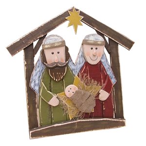 Hi-Line Gift Ltd. 30-in Wooden Nativity Scene Christmas Decor for Indoor/Outdoor Use