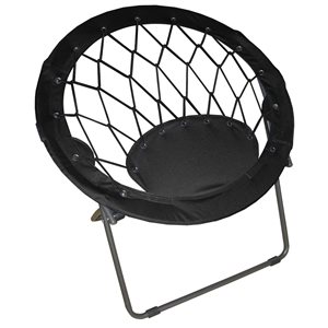Chaise pliante à sangles élastiques Web de Impact Canopies Canada, noir