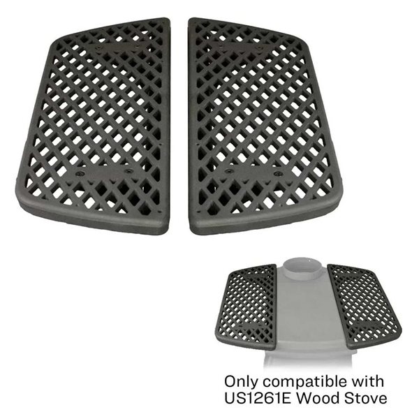 US Stove Company US1261DST Cast Iron Wood Stove Side Tables