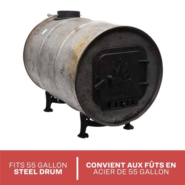 US Stove Company BSK1000 Barrel Cast Iron Camp Stove Kit