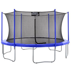 Upper Bounce 16-ft Round Outdoor Trampoline for Kids and Adults w/ Safety Enclosure