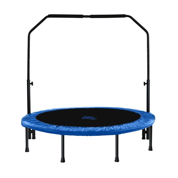 Upper Bounce 40-in Mini Foldable Trampoline for Kids and Adults w/ Adjustable Bar + Safety Padding