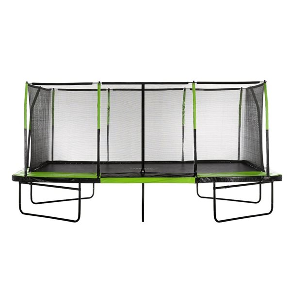 Upper Bounce Mega 10 x 17-ft Rectangular Gymnastics Trampoline w/ Top-Ring Safety Enclosure