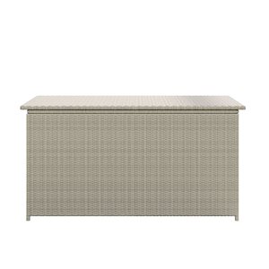 Sirio Leo 66-in W Light Grey Aluminum and Woven Resin Medium Cushion Box